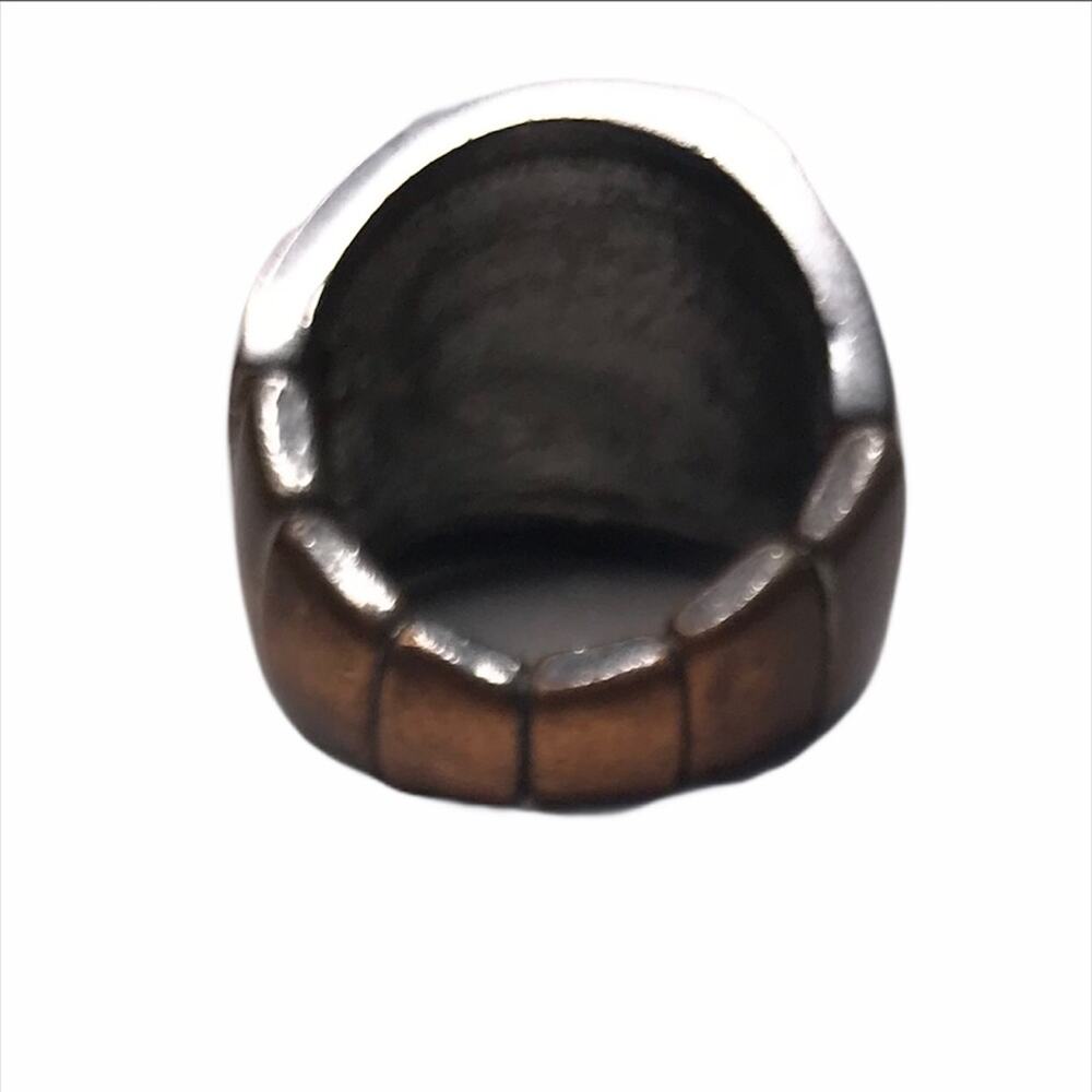 Vintage Stretch Bubble Ring with Rhinestones 7 - Picture 5 of 9